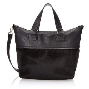 BCBGeneration Black Landon Crossbody Tote Handbag